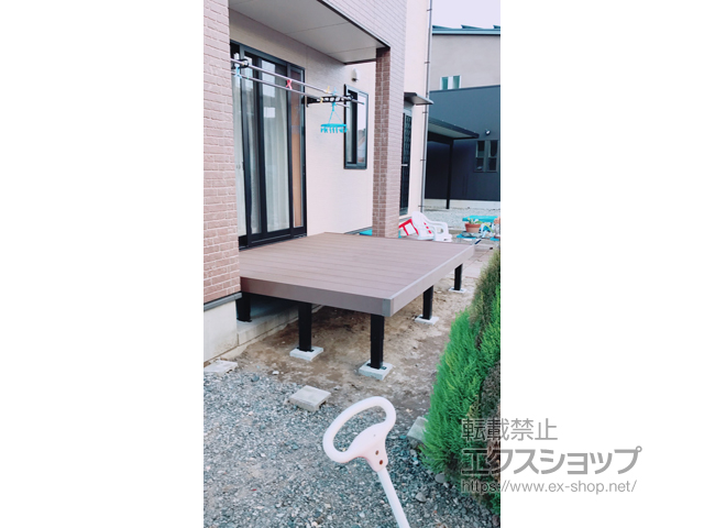 長野県千曲市ののウッドデッキ リウッドデッキ 200 施工例