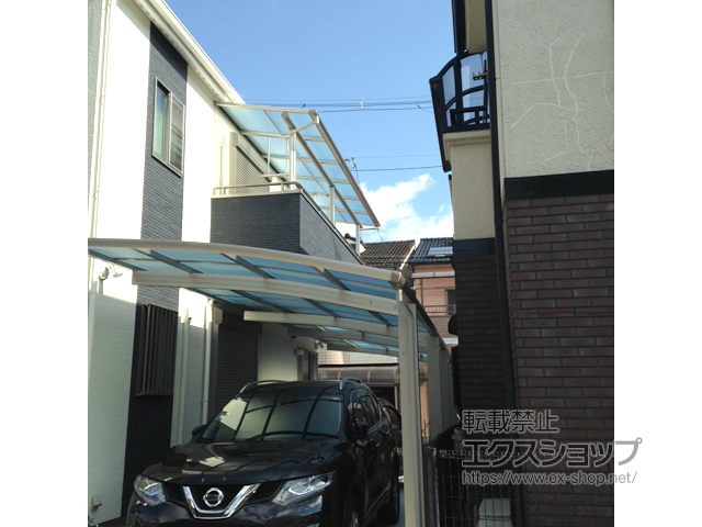 大阪府八尾市ののカーポート レイナポートグラン 縦連棟　積雪〜20cm対応 施工例