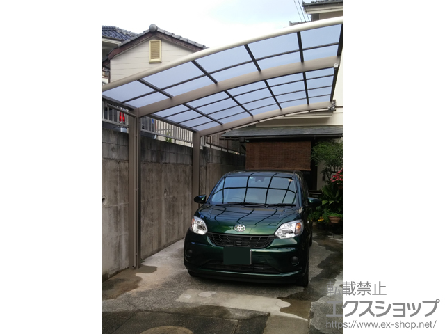 広島県広島市ののカーポート ネスカR (ラウンドスタイル) 積雪〜20cm対応 施工例