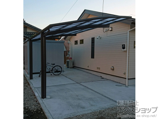 神奈川県大和市ののカーポート ネスカR (ラウンドスタイル) 積雪〜20cm対応 施工例