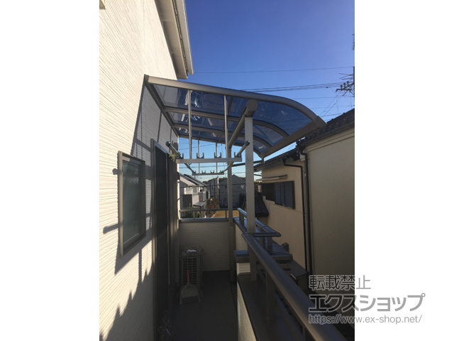 東京都西東京市ののバルコニー・ベランダ屋根 プレシオステラス R型 屋根タイプ 単体 積雪〜20cm対応 施工例