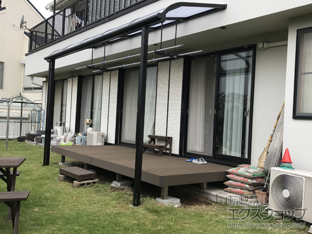 神奈川県横浜市のLIXIL リクシル（トステム）のウッドデッキ レストステージ 幕板納まり 施工例