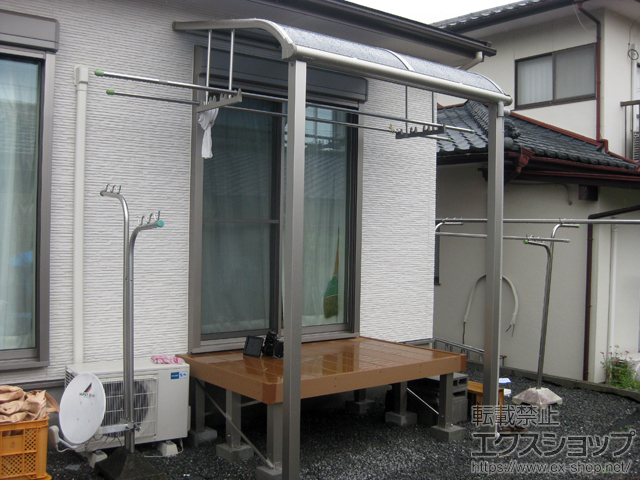 熊本県熊本市ののテラス屋根 ヴェクターテラス R型 テラスタイプ 単体 積雪〜20cm対応 施工例