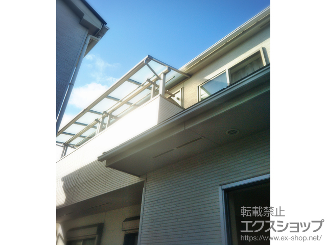 静岡県静岡市ののバルコニー・ベランダ屋根 ヴェクターテラス F型 屋根タイプ 連棟 積雪〜20cm対応 施工例