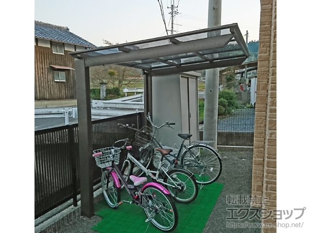 滋賀県栗東市ののサイクルポート・駐輪場 ネスカFミニ (フラットスタイル) 積雪〜20cm対応 施工例