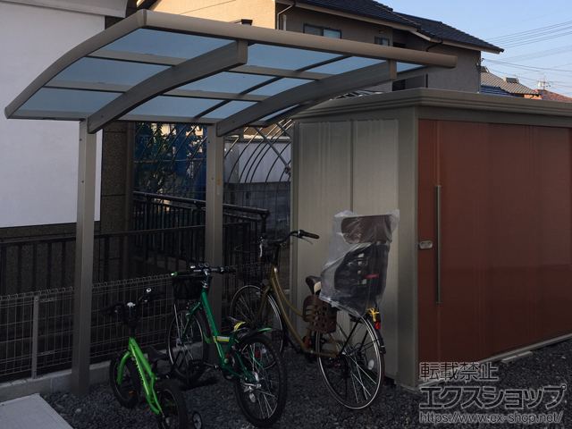 岡山県倉敷市ののサイクルポート・駐輪場 レイナポートグランミニ 積雪〜20cm対応 施工例