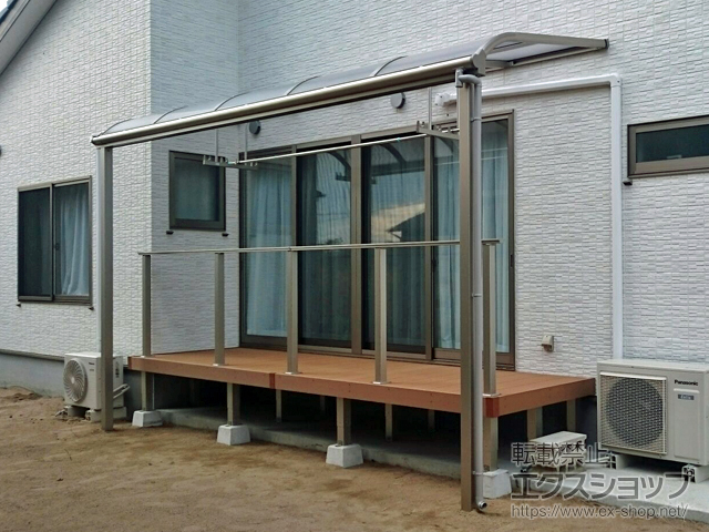 島根県出雲市ののウッドデッキ リウッドデッキ 200 施工例