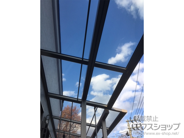 宮城県仙台市ののバルコニー・ベランダ屋根 スピーネ F型 屋根タイプ 単体 積雪〜20cm対応 施工例