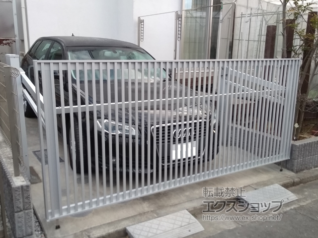 神奈川県横浜市ののカーゲート 【特注】オーバードアS2型 電動式 施工例