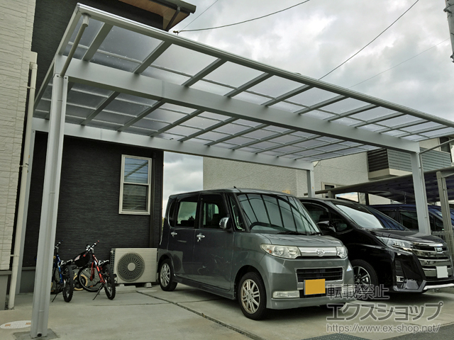 広島県東広島市ののカーポート エフルージュ トリプル 積雪〜20cm対応 施工例