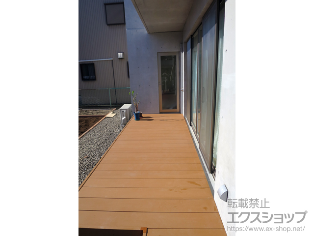 静岡県焼津市ののウッドデッキ リウッドデッキ 200※L字納まり 施工例