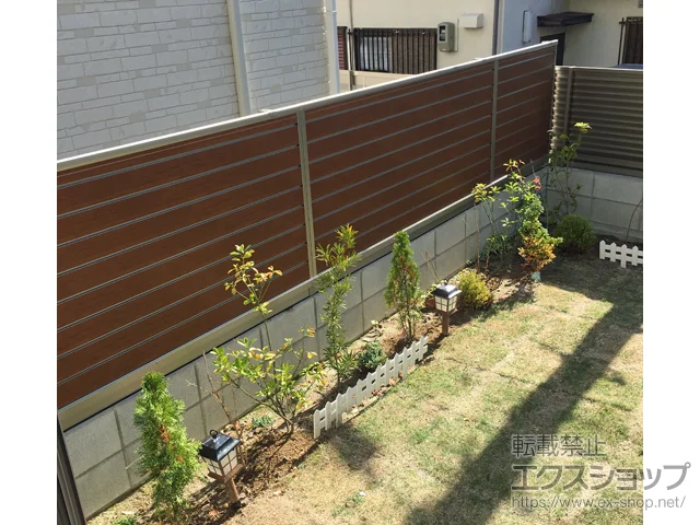 ���Ɍ����{�s��YKKAP�̃t�F���X�E��E�� ���V�A�X�t�F���XF02�^ ���ډB�� �ؒ��J���[�@���R���d�l �{�H��