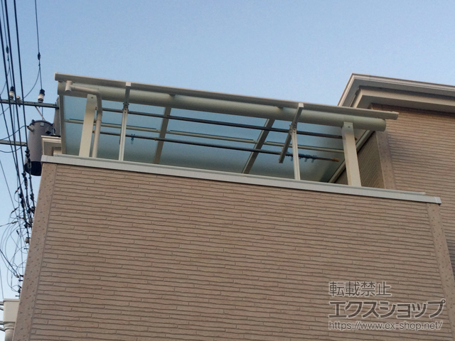 千葉県松戸市ののバルコニー・ベランダ屋根 ヴェクターテラス R型 屋根タイプ 単体 積雪〜20cm対応 施工例