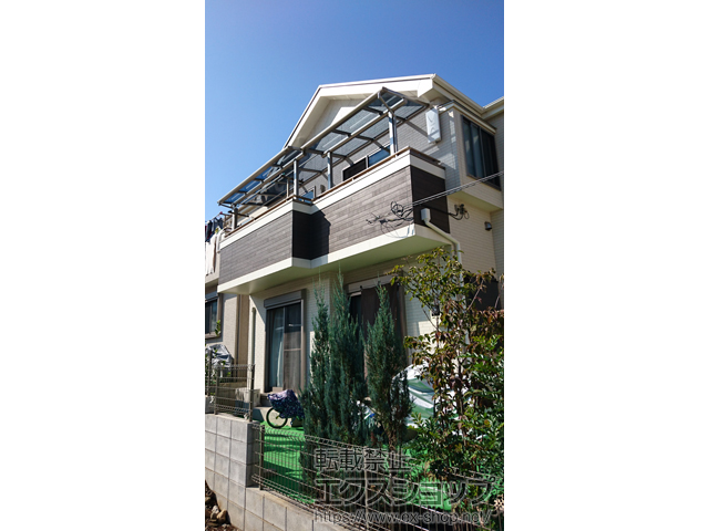 埼玉県さいたま市ののバルコニー・ベランダ屋根 ヴェクターテラス F型 屋根タイプ 単体 積雪〜20cm対応 施工例