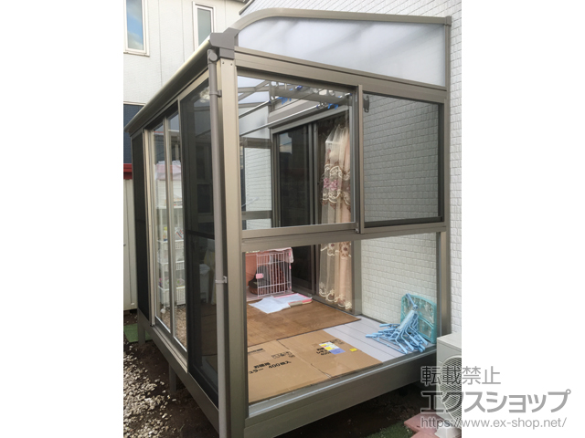 千葉県市川市ののテラス囲い・サンルーム サニージュ R型 床納まり ランマ無 積雪〜20cm対応 施工例