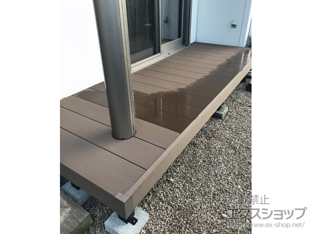 福岡県小郡市ののウッドデッキ リウッドデッキ 200 施工例