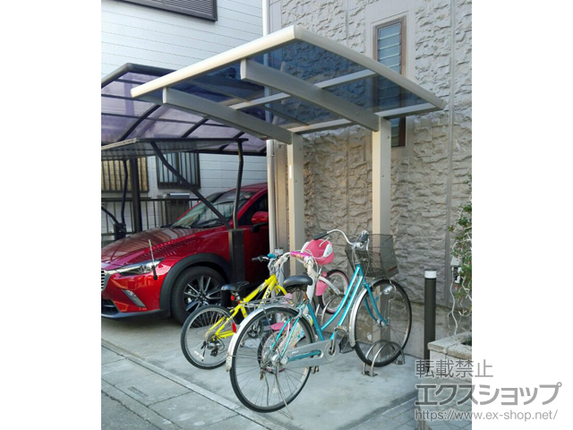 埼玉県上尾市ののサイクルポート・駐輪場 プレシオスポート ミニ 積雪〜20cm対応 施工例