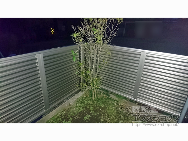 岐阜県大垣市ののフェンス・柵 ミエーネフェンス 目隠しルーバータイプ 自由柱施工 施工例