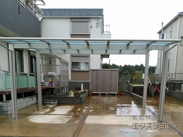 茨城県つくば市ののカーポート エフルージュ ツイン 積雪〜20cm対応 施工例