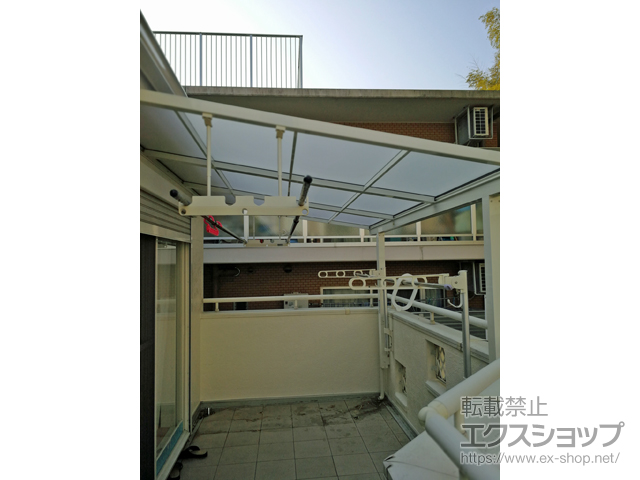大阪府吹田市ののテラス屋根 スピーネ F型 テラスタイプ 単体 積雪〜20cm対応 施工例