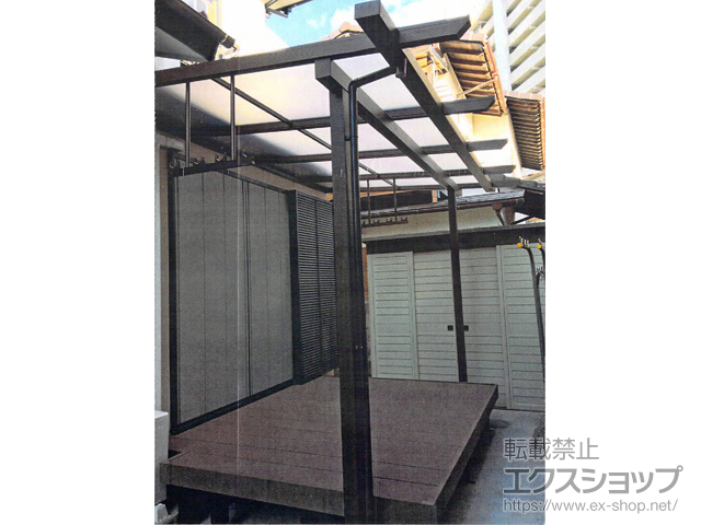 福岡県福岡市ののテラス屋根 サザンテラス (パーゴラ仕様) テラスタイプ 単体 積雪〜20cm対応 施工例