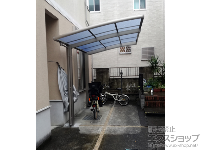 埼玉県さいたま市ののサイクルポート・駐輪場 フーゴRミニ (ラウンドスタイル) 積雪〜20cm対応 施工例