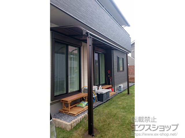 栃木県大田原市ののテラス屋根 ヴェクターテラス R型 テラスタイプ 単体 積雪〜20cm対応 施工例