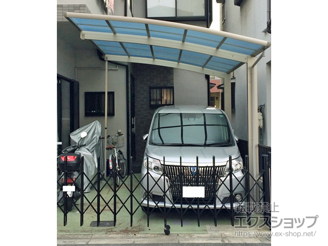 大阪府摂津市ののカーポート レイナポートグラン　積雪〜20cm対応 施工例