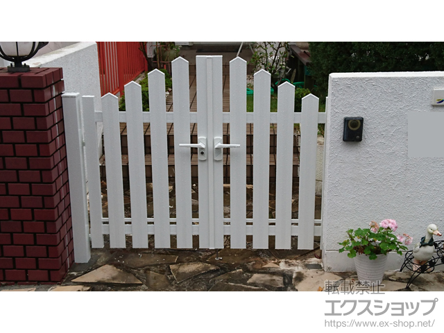 千葉県東金市のの門扉 ララミー 1型 両開き 施工例