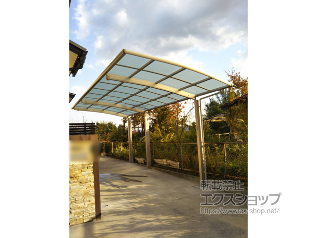 滋賀県湖南市ののカーポート レイナポートグラン 延長　積雪〜20cm対応 施工例