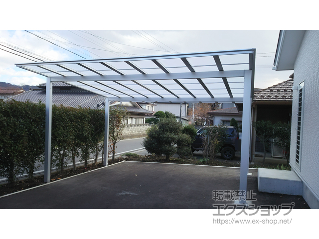 長野県上伊那郡箕輪町ののカーポート ソリッドポート ワイド 積雪〜20cm対応 施工例