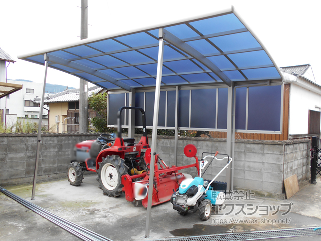 徳島県美馬市ののカーポート プレシオスポート サイドパネル 施工例