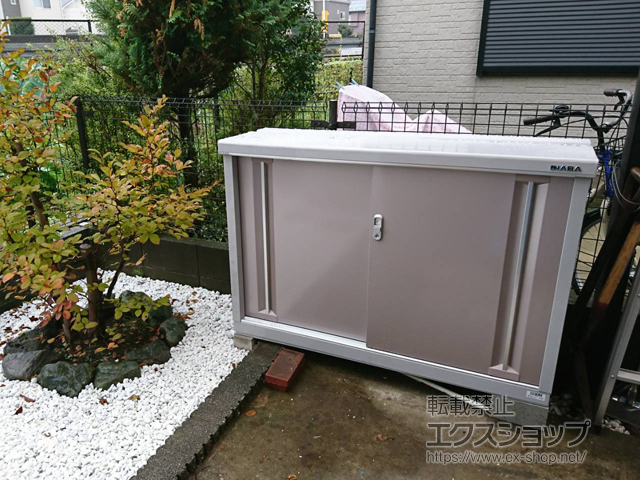 埼玉県川越市のの物置・屋外倉庫 シンプリー 一般型 1320×415×903 MJX-134A-AR 施工例