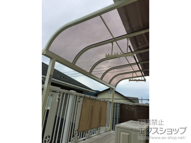 京都府京都市のLIXIL リクシル（トステム）のバルコニー・ベランダ屋根 パワーアルファ RA型 屋根タイプ 単体 積雪〜30cm対応 施工例