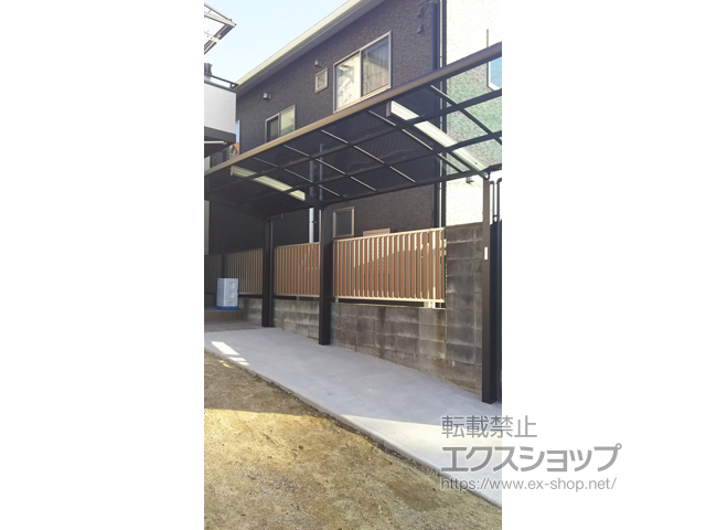 岡山県岡山市ののカーポート レイナポートグラン 延長　積雪〜20cm対応 施工例