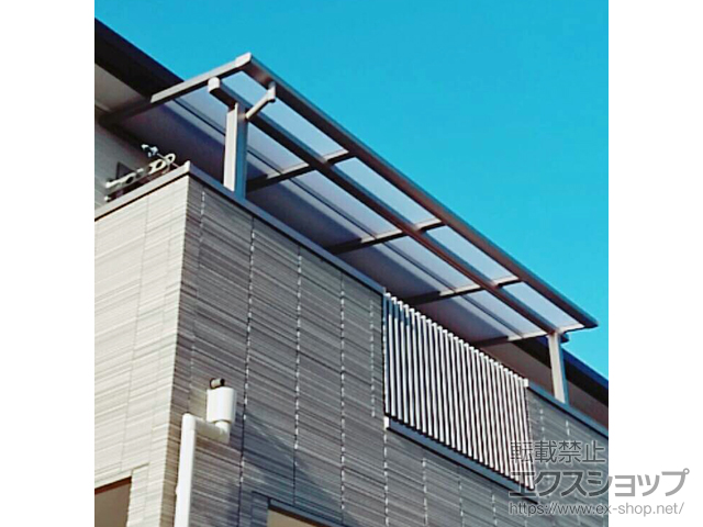 東京都日野市ののバルコニー・ベランダ屋根 スピーネ F型 屋根タイプ 単体 積雪〜20cm対応 施工例