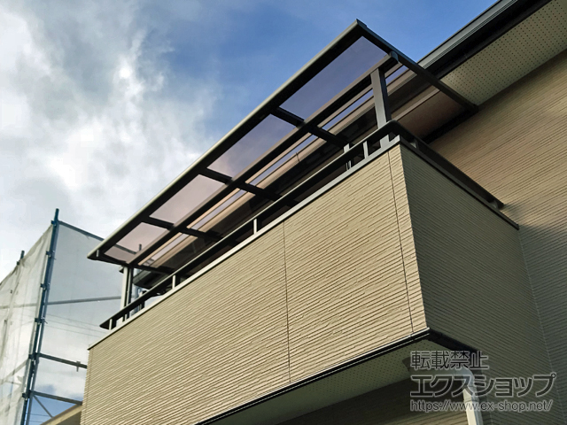 静岡県浜松市ののバルコニー・ベランダ屋根 スピーネ F型 屋根タイプ 単体 積雪〜20cm対応 施工例