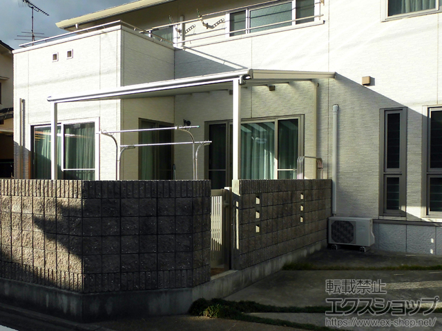 愛媛県松山市ののテラス屋根 ヴェクターテラス F型 ビッグサイズ 単体 積雪〜20cm対応 施工例