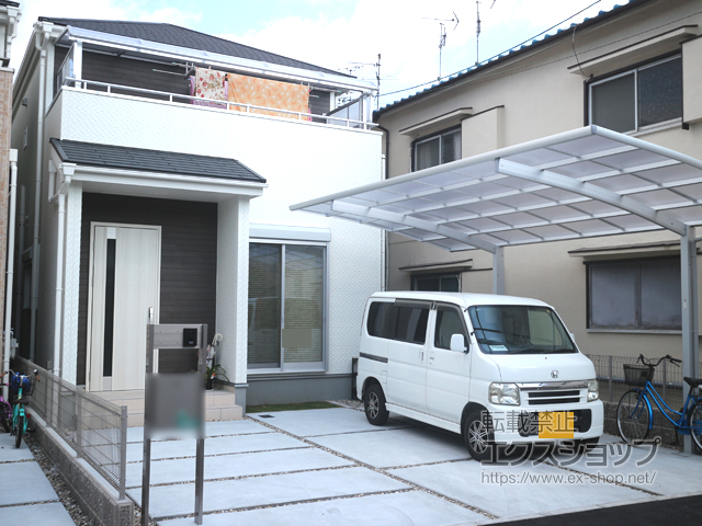 大阪府堺市ののバルコニー・ベランダ屋根 ヴェクターテラス R型 屋根タイプ 単体 積雪〜20cm対応 施工例