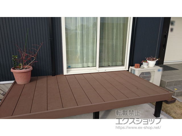 佐賀県唐津市ののウッドデッキ マージウッドデッキ 施工例