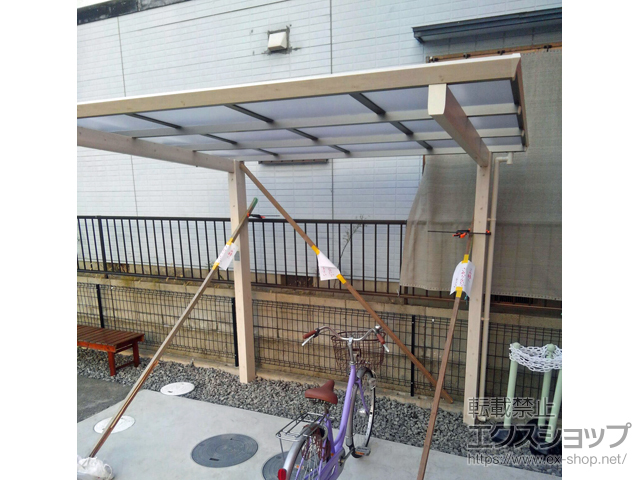 愛知県海部郡大治町ののサイクルポート・駐輪場 アートポート ミニ 積雪〜20cm対応 施工例