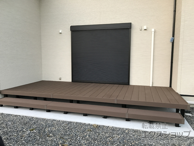 滋賀県長浜市ののウッドデッキ リウッドデッキ 200 施工例