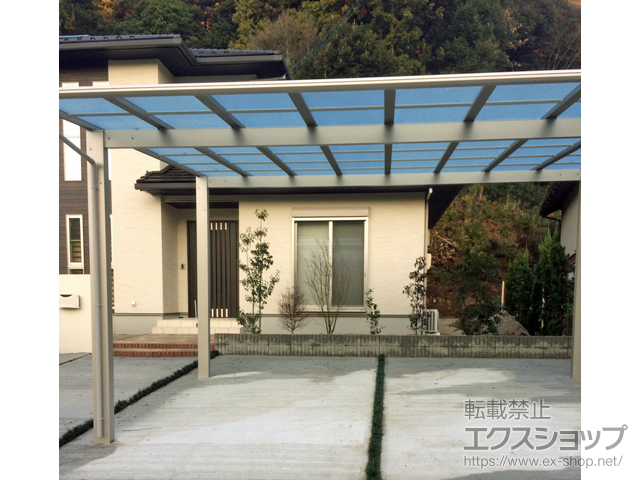 島根県出雲市ののカーポート エフルージュ ツイン 積雪〜20cm対応 施工例