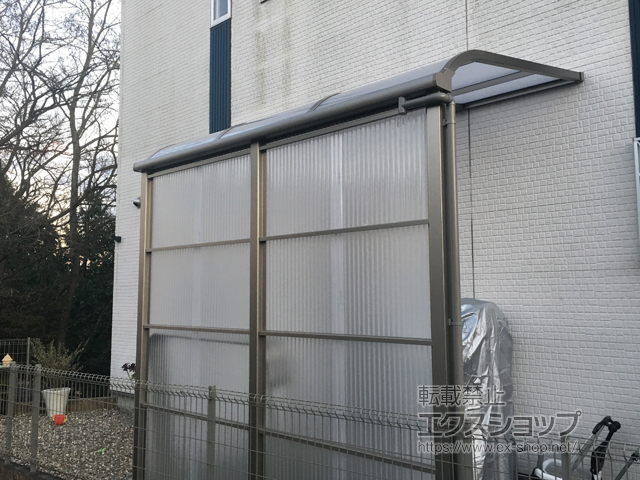 大阪府四條畷市ののストックヤード スピーネストックヤードR型 波板タイプ スクリーン仕様 積雪〜20cm対応 施工例