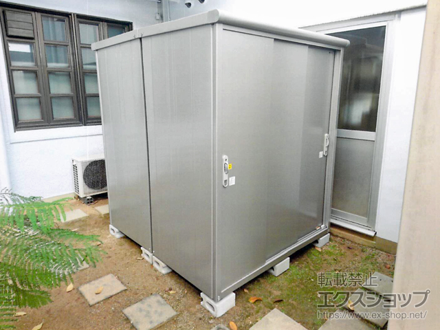 大阪府堺市のの物置・屋外倉庫 エスモ 一般型 1650×900×1959 ESE-1609A-SS 施工例