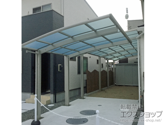 愛媛県松山市ののカーポート レイナベーカポートグラン 縦連棟　積雪〜20cm対応 施工例