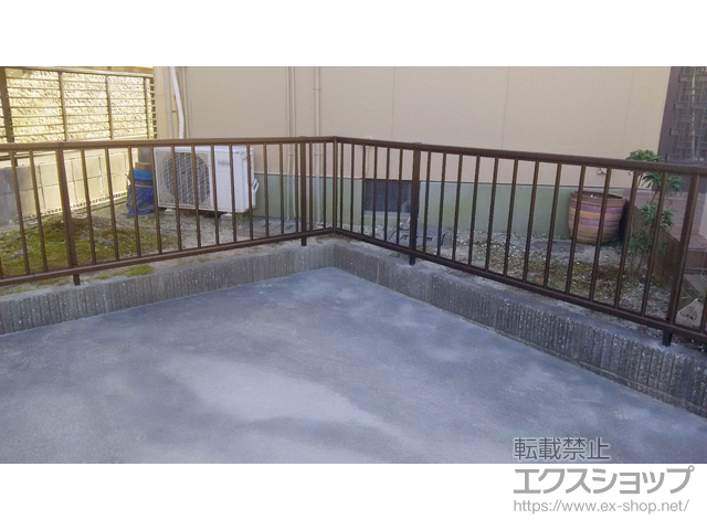 愛知県名古屋市ののフェンス・柵 ミエッタフェンス 防犯たて格子タイプ 自由柱施工 施工例