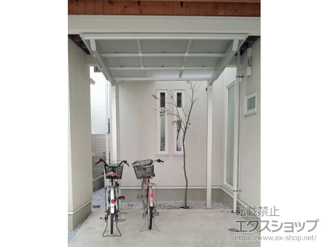 神奈川県藤沢市ののサイクルポート・駐輪場 ネスカFミニ (フラットスタイル) 積雪〜20cm対応 施工例