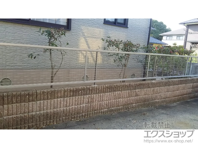 福岡県北九州市ののフェンス・柵 アルメッシュフェンス 3型 フリーポールタイプ 施工例