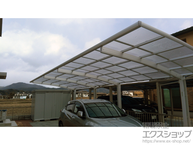岡山県苫田郡鏡野町ののカーポート レイナポートグラン 縦連棟　積雪〜20cm対応 施工例